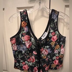 Floral Lace up Corset